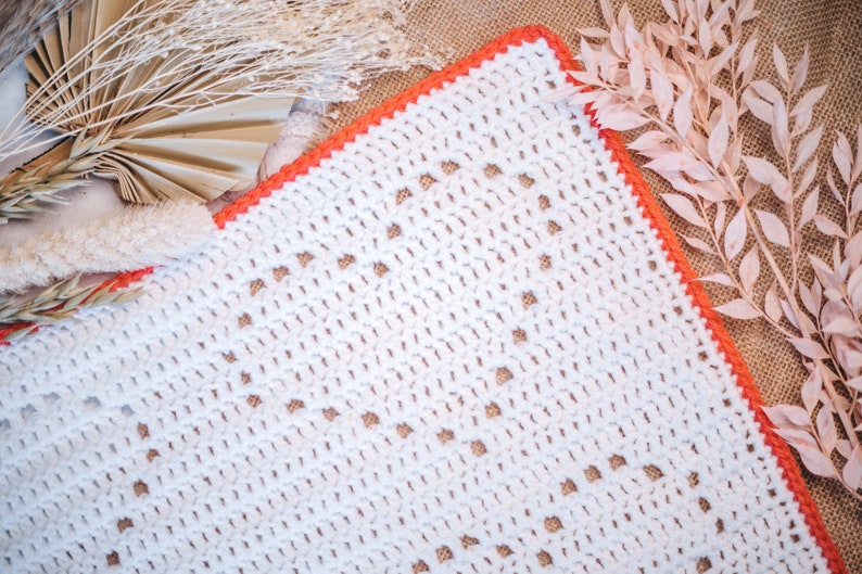 My Love Crochet Blanket Pattern, Crochet Pattern, Baby Blanket Pattern, Heart Baby Blanket Pattern, Crochet Baby Blanket, Filet Crochet Baby image 6