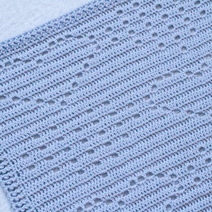 LITTLE LOVE Baby Blanket, Crochet Blanket Pattern, Filet Hearts Baby Blanket, Crochet Pattern, Filet Crochet Blanket Pattern, Baby Blanket image 6