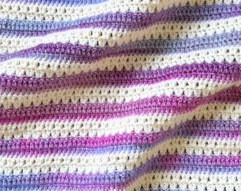 Patrón de crochet para manta de bebé Tempo: Afgano de hilo Aran (Descargar PDF)