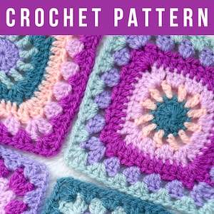 Easy Granny Square Crochet Pattern, Crochet Granny Square Motif Pattern - Spirit Granny Square Pattern