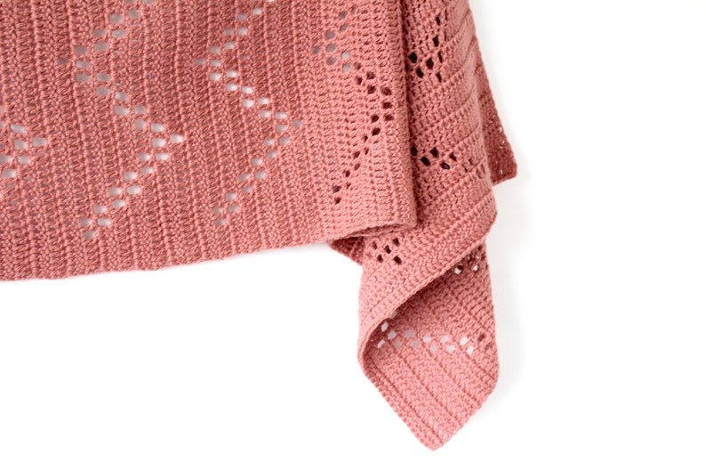 Devon Sideways Shawl, Crochet Shawl Pattern, Crochet Pattern, Crochet Shawl, Shawl Pattern, Filet Crochet Shawl Pattern, Filet Crochet, Easy image 2
