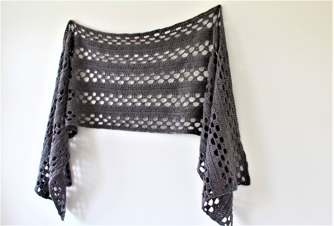 Isla Crochet Shawl Pattern: Easy Lacy Rectangle (PDF Pattern) - Etsy