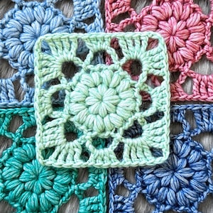 Patrón de cuadrados de abuela Bloom Arches, patrón de cuadrados de abuela de crochet, patrón de crochet, patrón de motivo de crochet, motivo de cuadrado de crochet, abuela