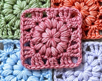 Cloud Burst Granny Square Pattern, Crochet Granny Square Pattern, Crochet Pattern, Crochet Motif Pattern, Crochet Square Motif, Granny Motif