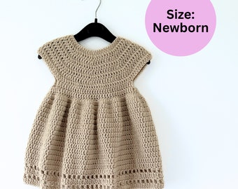 Aria Newborn Crochet Baby Dress Pattern (PDF Pattern)