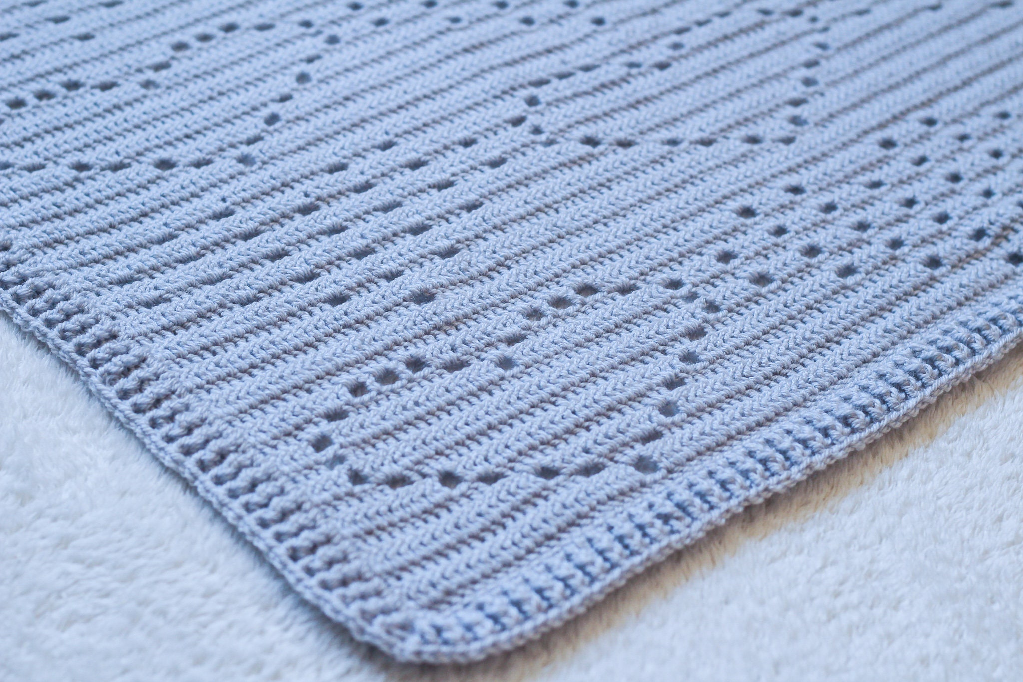 LITTLE LOVE Baby Blanket Crochet Blanket Pattern Filet Etsy Canada