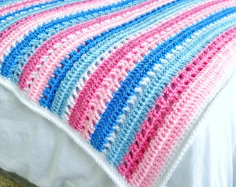 Dakota Crochet Blanket Pattern, Crochet Baby Blanket Pattern, Crochet Filet Blanket Pattern, Crochet Pattern, Baby Blanket Pattern, Filet