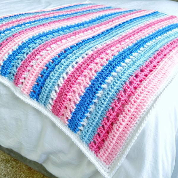 Dakota Crochet Blanket Pattern, Crochet Baby Blanket Pattern, Crochet Filet Blanket Pattern, Crochet Pattern, Baby Blanket Pattern, Filet