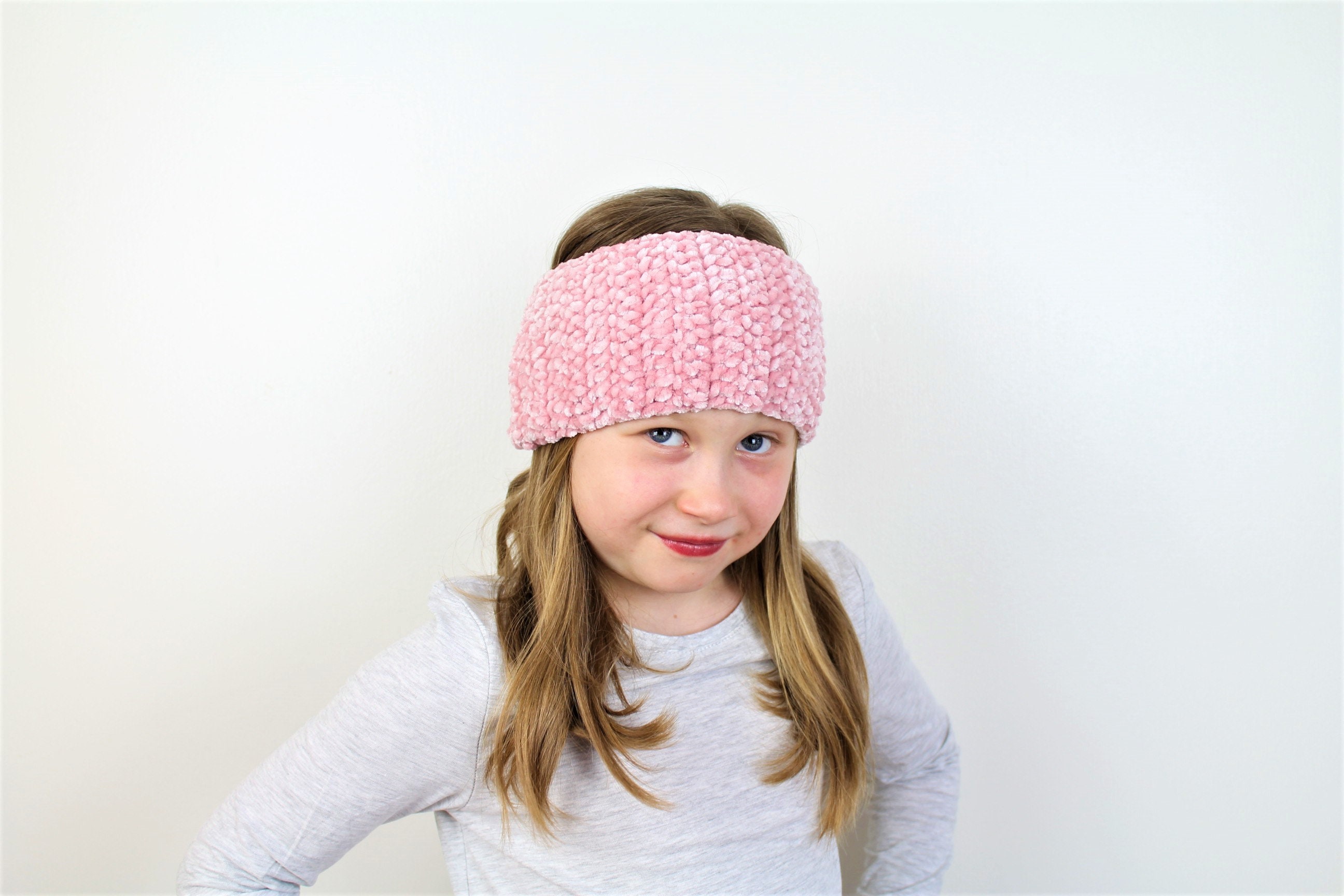 Kids Simple Velvet Headband Crochet Pattern Crochet Headband | Etsy