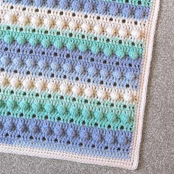 Crochet Bobble Blanket Pattern: Aran Yarn, US Terms (PDF Pattern)