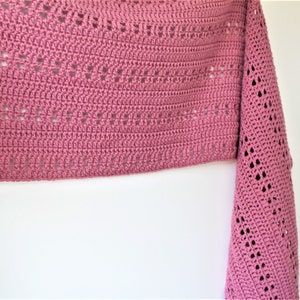 Orla Top Down Shawl, Crochet Shawl Pattern, Crochet Pattern, Filet crochet Shawl, Crochet Shawl, Shawl Pattern, Beginner Crochet Shawl, Easy image 7