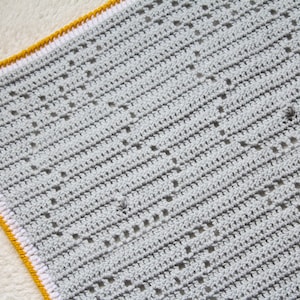 OSCAR Crochet Baby Blanket, crochet Filet Blanket, Crochet Pattern, Crochet Blanket, Filet Crochet, Baby Blanket, Bunny Filet Blanket image 1