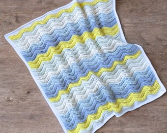 Easy Ripple Blanket Pattern, Easy Crochet Ripple Blanket Pattern, Crochet Pattern, Easy Ripple Blanket, Crochet Ripple Blanket Pattern