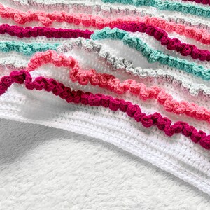 Ruffle Baby Blanket, Crochet Pattern, Crochet Baby Blanket Pattern, Crochet Newborn baby Blanket Pattern, Baby Blanket, Ruffle Blanket, Baby image 6