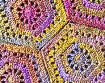 Crochet Granny Hexagon Pattern, Crochet Hexagon Motif pattern, Crochet Hexagon pattern, Crochet Bag, Hexie - Spirit Granny Hexagon Pattern