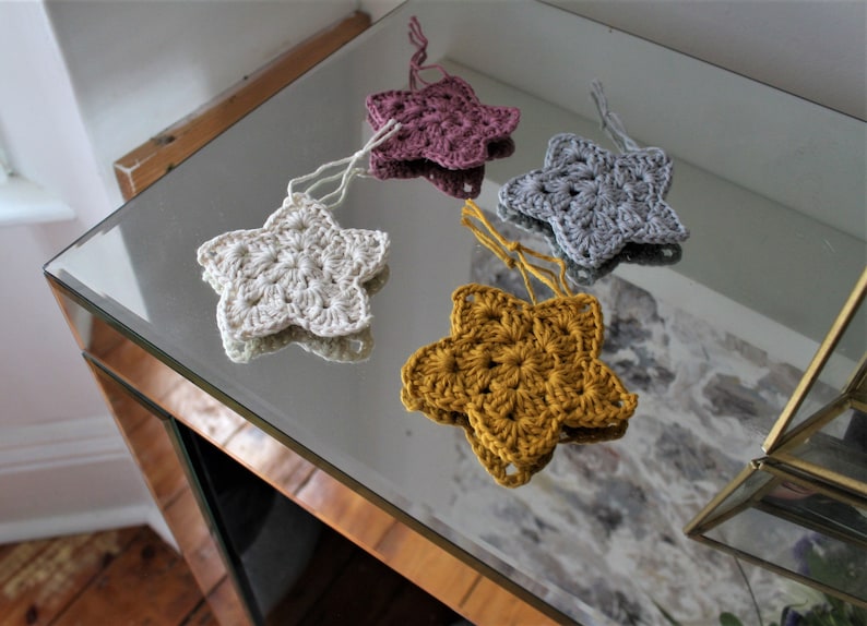 Simple Christmas Star, Crochet Pattern, Crochet Christmas Star, Crochet Christmas, Crochet Star Pattern, Christmas, Crochet Star, Star image 5