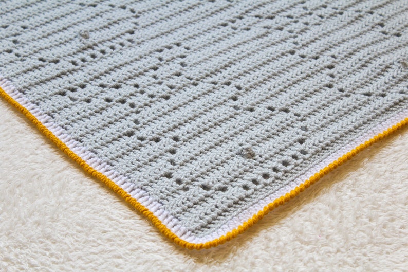 OSCAR Crochet Baby Blanket, crochet Filet Blanket, Crochet Pattern, Crochet Blanket, Filet Crochet, Baby Blanket, Bunny Filet Blanket image 2