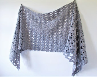 Bella Shawl, Crochet Pattern, Crochet Lace Shawl, Lacy Shawl, Crochet Shawl Pattern, Shawl, Rectangle Shawl, Womens Shawl, Crochet Shawl