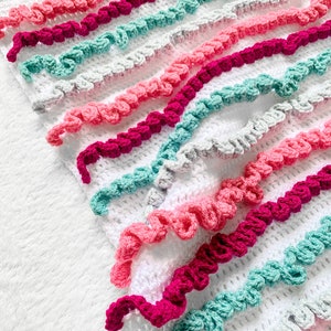 Ruffle Baby Blanket, Crochet Pattern, Crochet Baby Blanket Pattern, Crochet Newborn baby Blanket Pattern, Baby Blanket, Ruffle Blanket, Baby image 10