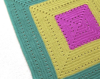 Ferne Granny Square Blanket, Crochet Blanket Pattern, Crochet Pattern, Granny Square Baby Blanket, Crochet Blanket, Filet Crochet. Baby