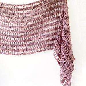 Fuss Free Sideways Shawl, Crochet Pattern, Crochet Shawl Pattern, Rectangle Shawl Pattern, Easy Crochet Shawl Pattern, Crochet Wrap Pattern image 7