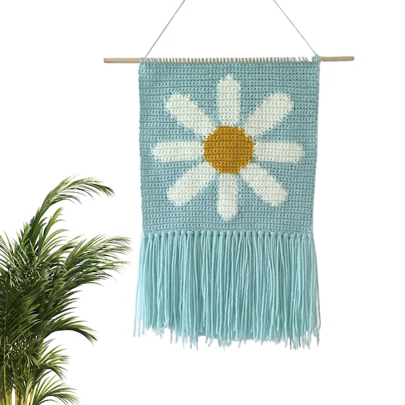 Daisy Crochet Tapestry Pattern: Wall Hanging Home Decor (PDF Pattern)
