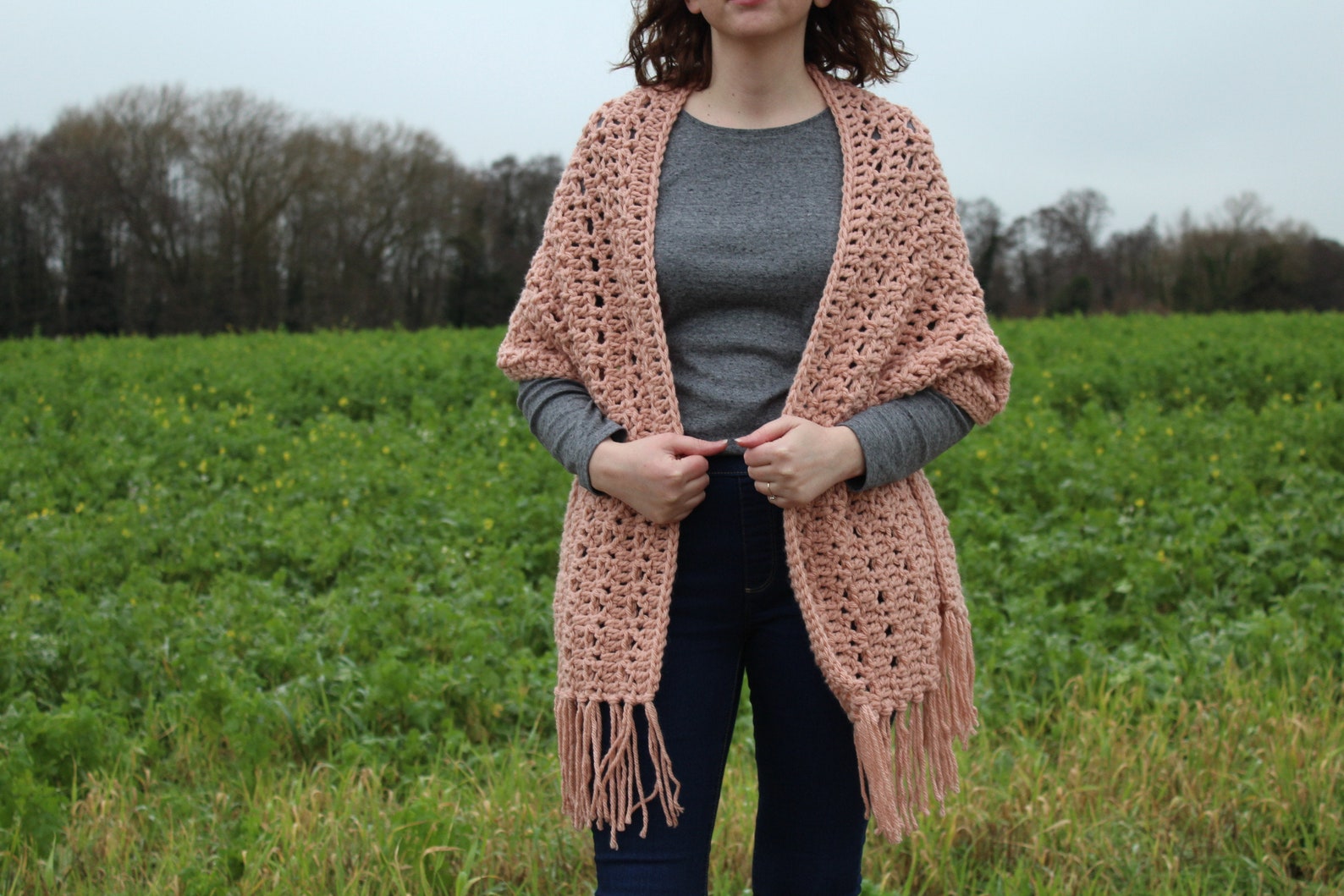 Wildflower Chunky Shawl Crochet Shawl Pattern Crochet Etsy UK