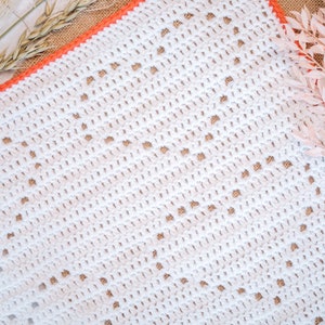 My Love Crochet Blanket Pattern, Crochet Pattern, Baby Blanket Pattern, Heart Baby Blanket Pattern, Crochet Baby Blanket, Filet Crochet Baby image 9