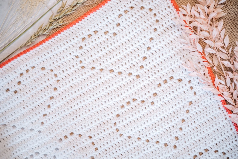 My Love Crochet Blanket Pattern, Crochet Pattern, Baby Blanket Pattern, Heart Baby Blanket Pattern, Crochet Baby Blanket, Filet Crochet Baby image 9