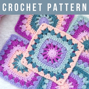 Modern Granny Square Crochet Pattern, Crochet Granny Square Pattern, Crochet Granny Motif Pattern - Spirit Granny Square Pattern