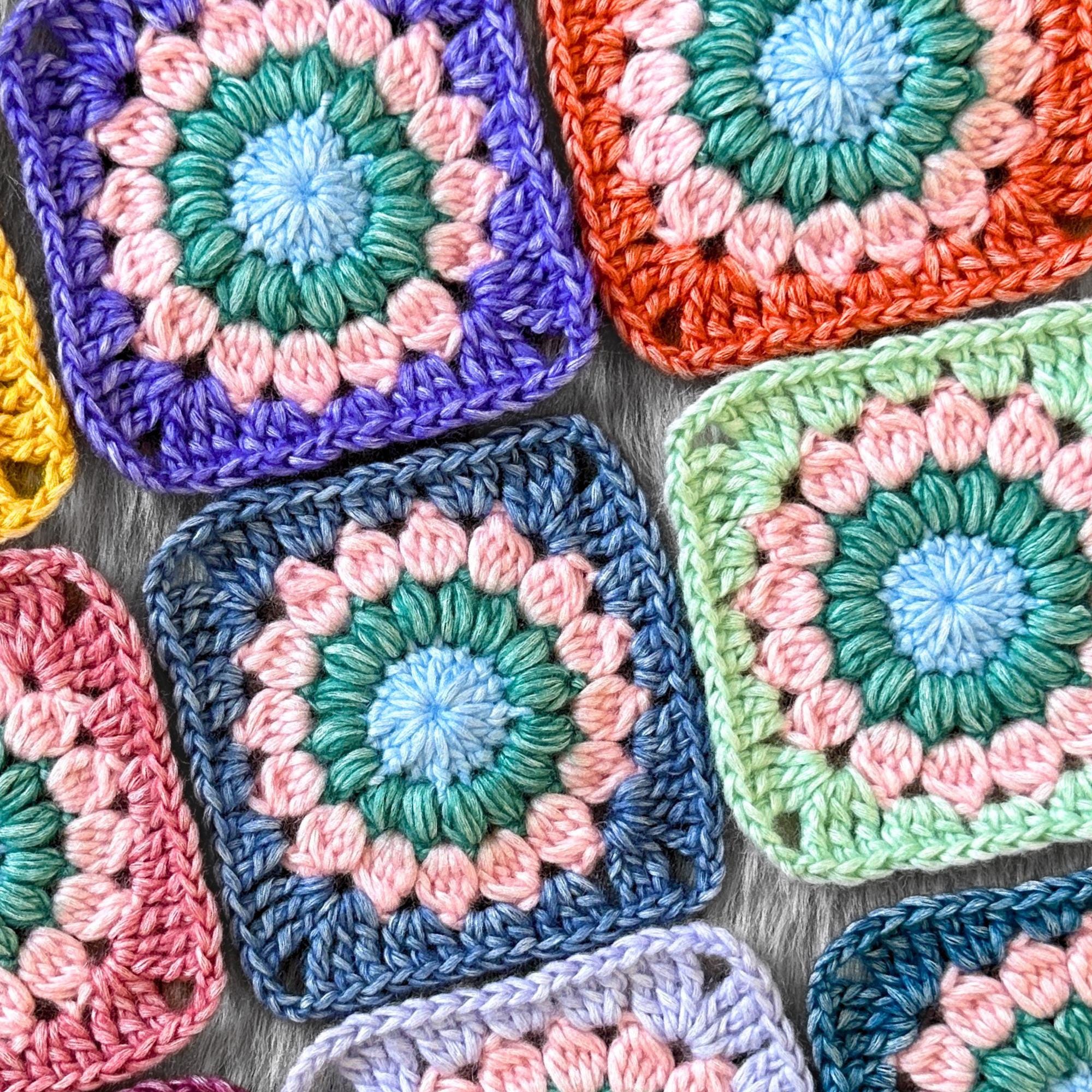 Sunburst Granny Square Blanket and Bag Pattern