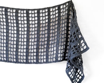 Brickwork Crochet Shawl Pattern: Lacy Filet Wrap (PDF Pattern)