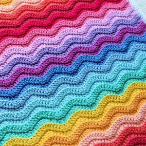 Crochet Baby Blanket Pattern, Chunky Rainbow Ripple Baby Blanket Pattern, Crochet Pattern, Baby Blanket Pattern, Ripple Baby Blanket Pattern image 5