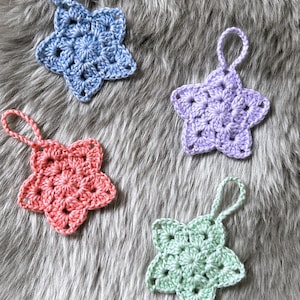 Patrón de estrella navideña sencilla de crochet: Adorno navideño sencillo (patrón PDF)