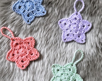 Patrón de estrella navideña sencilla de crochet: Adorno navideño sencillo (patrón PDF)