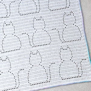 Filet Crochet Cat Blanket Pattern: Ellery Design (PDF Pattern)