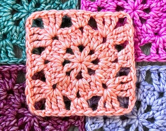 Harbor Lights Granny Square Pattern, Crochet Granny Square Pattern, Crochet Pattern, Crochet Motif Pattern, Crochet Square Motif, Granny