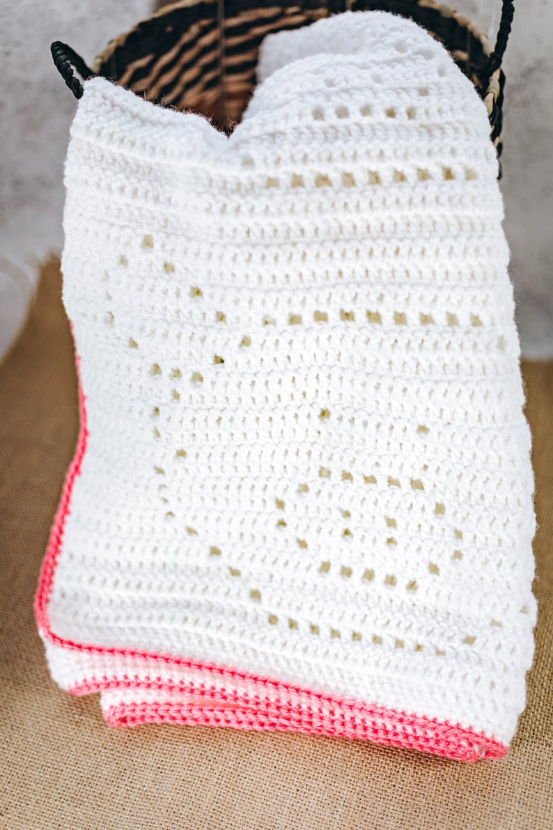 Percy Baby Blanket Filet Crochet Blanket Pattern Filet - Etsy UK