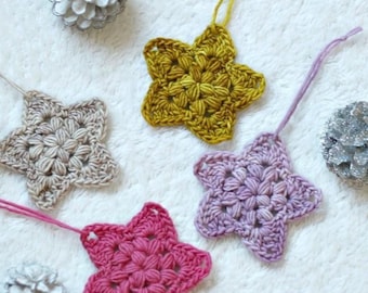CHRISTMAS STAR ORNAMENT, Crochet Pattern, Crochet Star Pattern, Crochet Christmas, Crochet Puff Stitch, Crochet Ornament, Crochet, Star