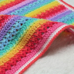 Shanola Blanket, Crochet Pattern, Crochet Blanket Pattern, Blanket Pattern, Crochet Throw Pattern, Rainbow Crochet Blanket, Baby Blanket