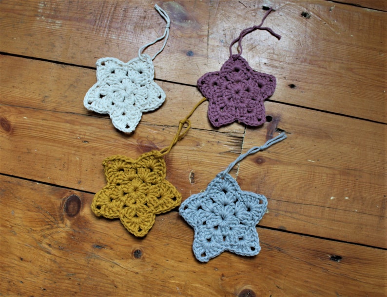 Simple Christmas Star, Crochet Pattern, Crochet Christmas Star, Crochet Christmas, Crochet Star Pattern, Christmas, Crochet Star, Star image 3