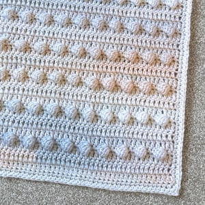 Crochet Bobble Blanket Pattern, Crochet Pattern, Crochet Blanket Pattern, Crochet Blanket Pattern, Crochet Baby Blanket Pattern - #10 Aran
