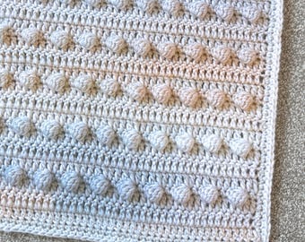 Patrón de manta de pompones de crochet, patrón de crochet, patrón de manta de crochet, patrón de manta de crochet, patrón de manta de bebé de crochet - #10 Aran