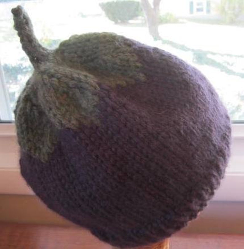 Eggplant Hat Set ADULT and CHILD Hand Knit Hats Etsy