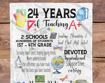 Teacher Retirement Gift personalized Blanket / Teacher gift / Personalized Gift / gift for teacher / Retired teacher gift / from student