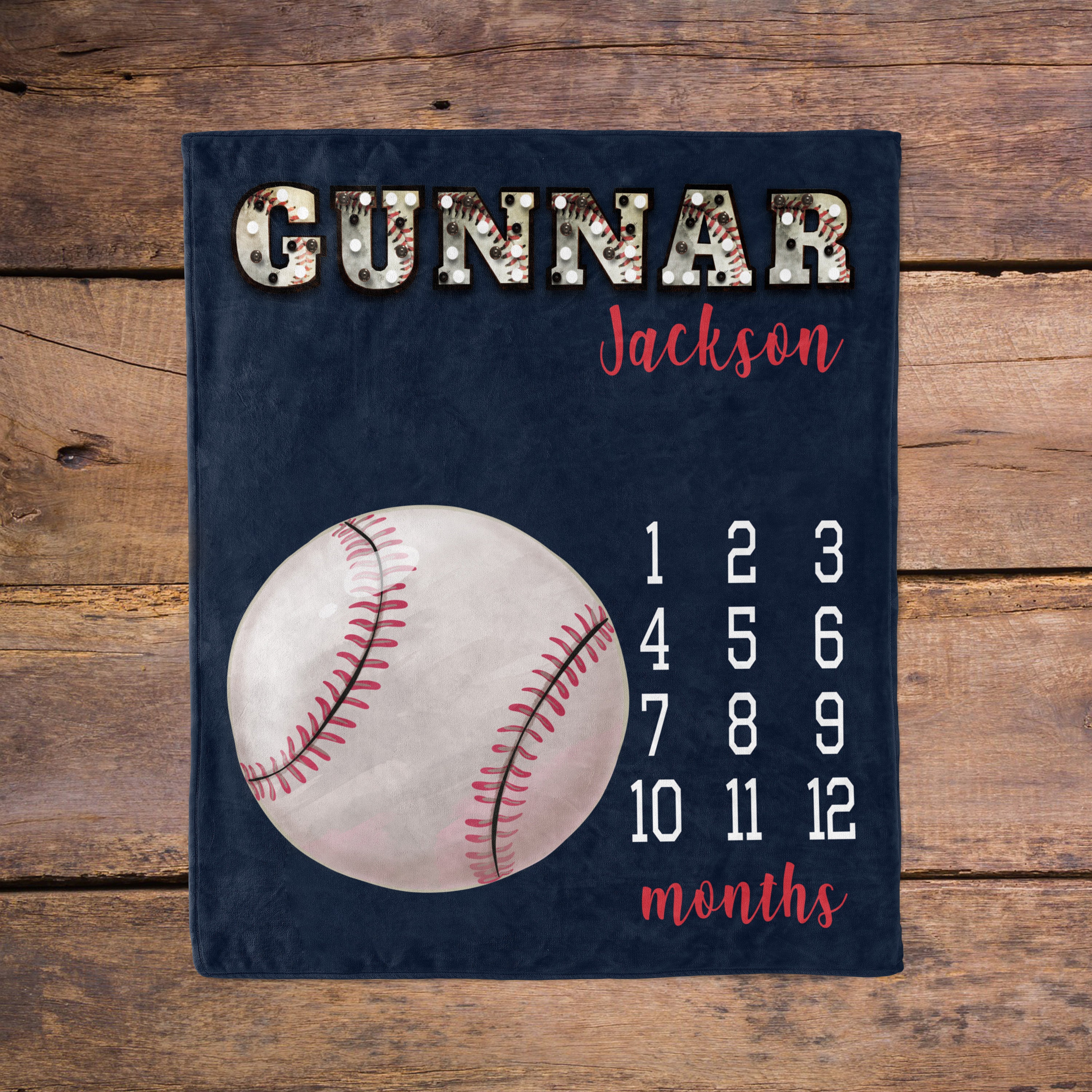 Baseball Milestone Blanket Sports / Milestone Blanket Boy / Etsy UK