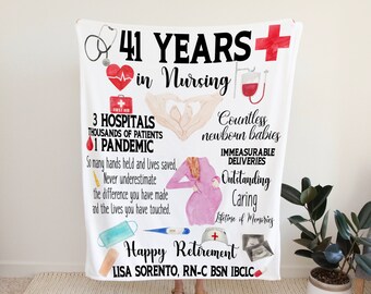 OB L&D Nurse Retirement Gift personalized Blanket / Nursing gift / Personalized Gift / gift for nurse friend /Nurse gift labor delivery