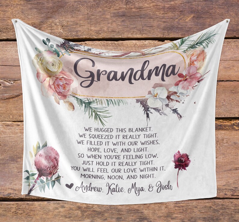 Mother's Day Blanket Grandma Blanket Hug / Nana Gigi Gift Etsy.de