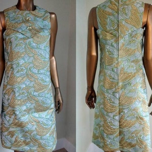 Little Metallic Intergalactic not black dress Mod 1960s Small SM