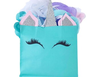 Unicorn Gift Bag with Curly Tissue Paper Tissue